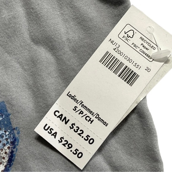 NWT Womens Small Shirt Disney Store Minnie Mouse grey t-shirt short sleeve Core‎ - Picture 4 of 11